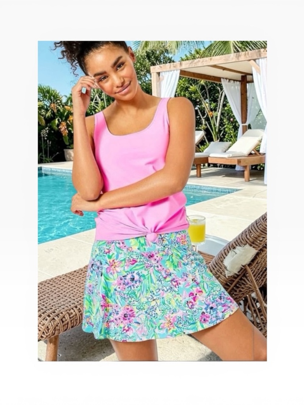 new Lilly Pulitzer ☀︎︎ Luxletic Aila Skort ☀︎︎ Amalfi Blue Alligator Isle ☀︎︎XXS